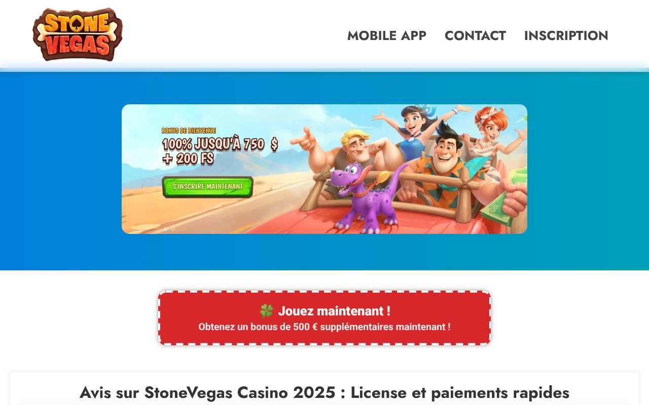 Screenshot of stonevegascasinologin.fr