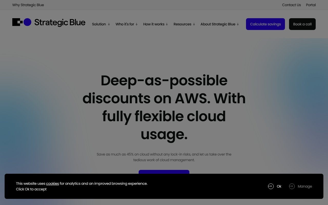 Screenshot of strategic-blue.com