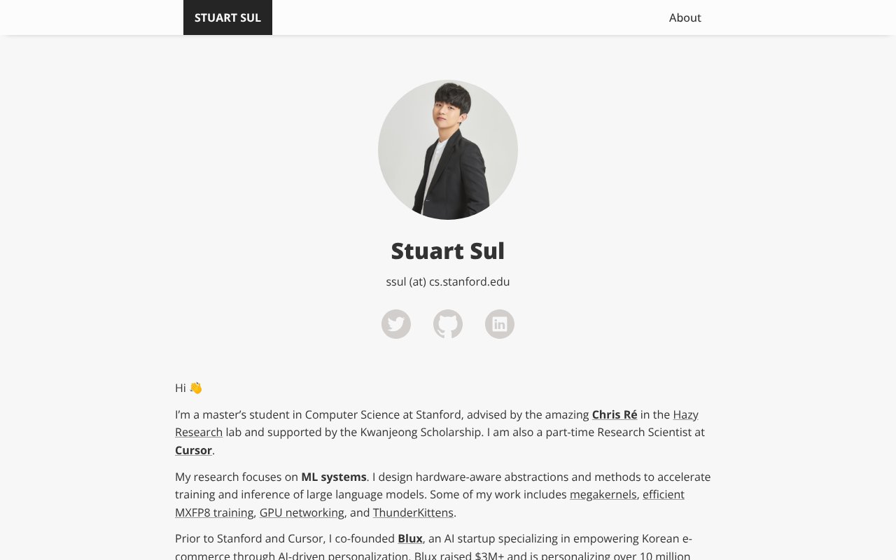 Screenshot of stuartsul.com