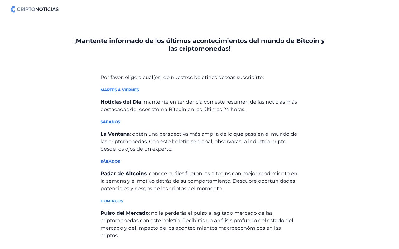 Screenshot of subscribepage.io