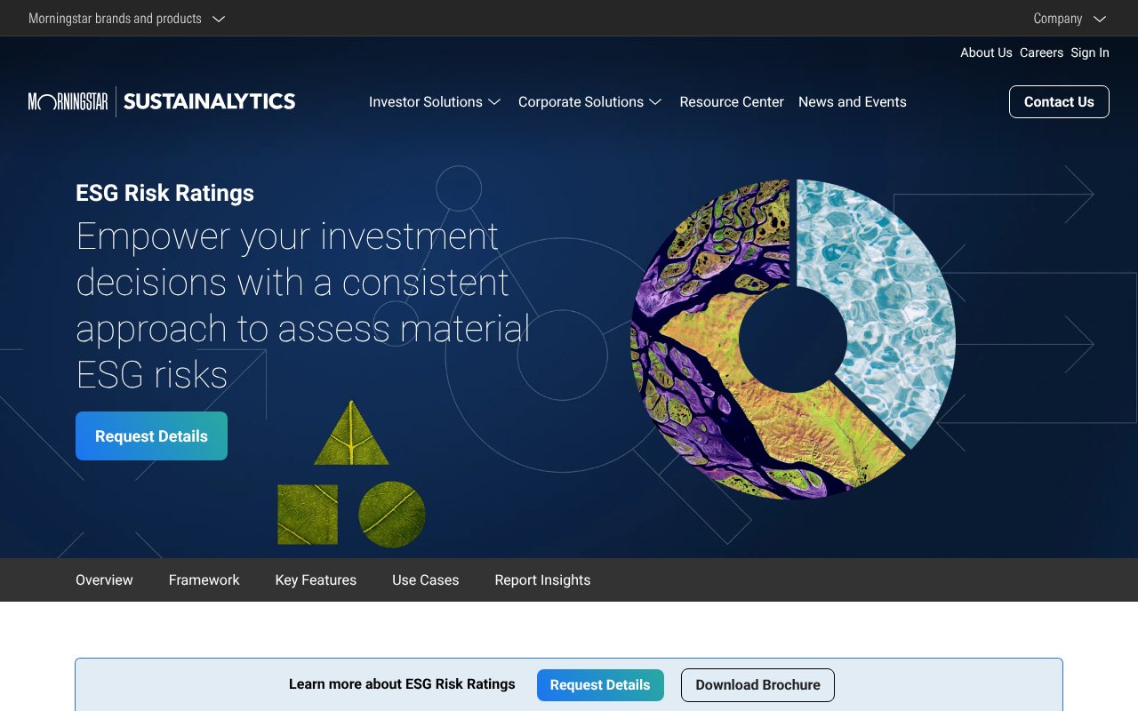 Screenshot of sustainalytics.com