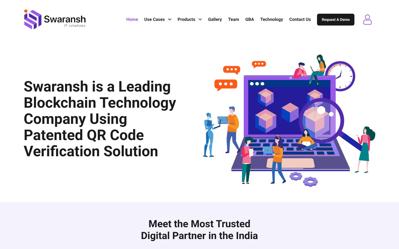 Screenshot of swaranshitsolutions.in