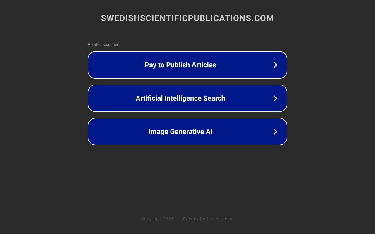 Screenshot of swedishscientificpublications.com