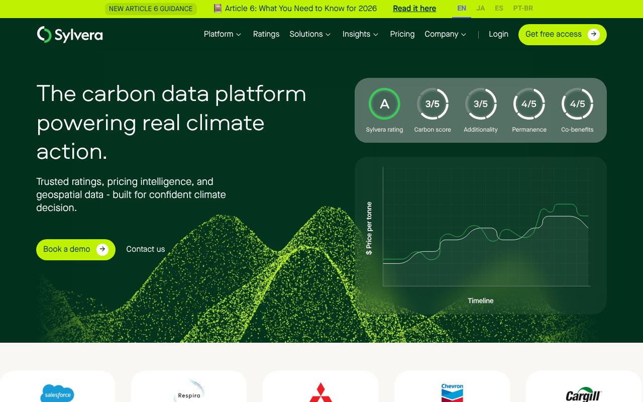 Screenshot of sylvera.com