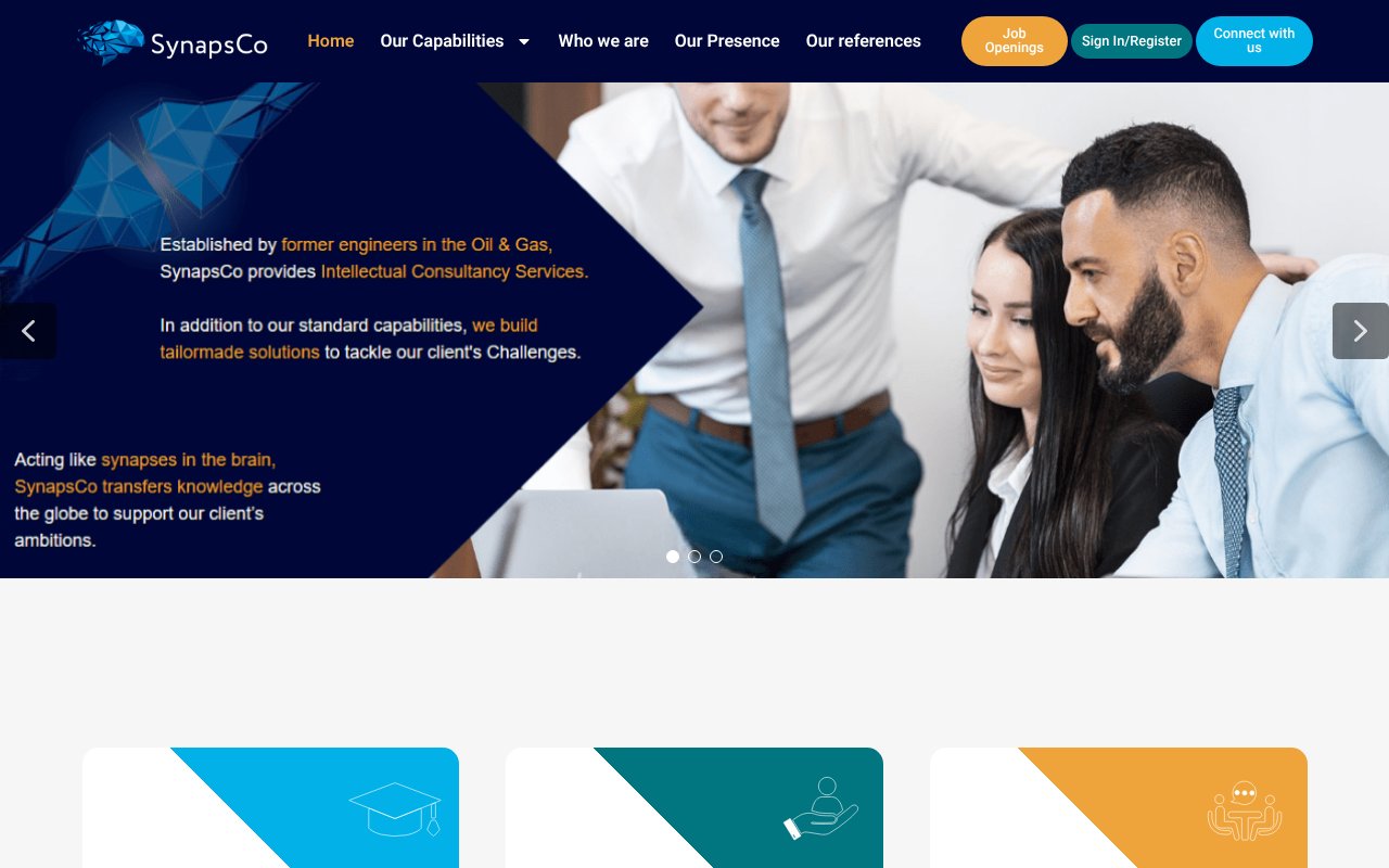 Screenshot of synapsco.com