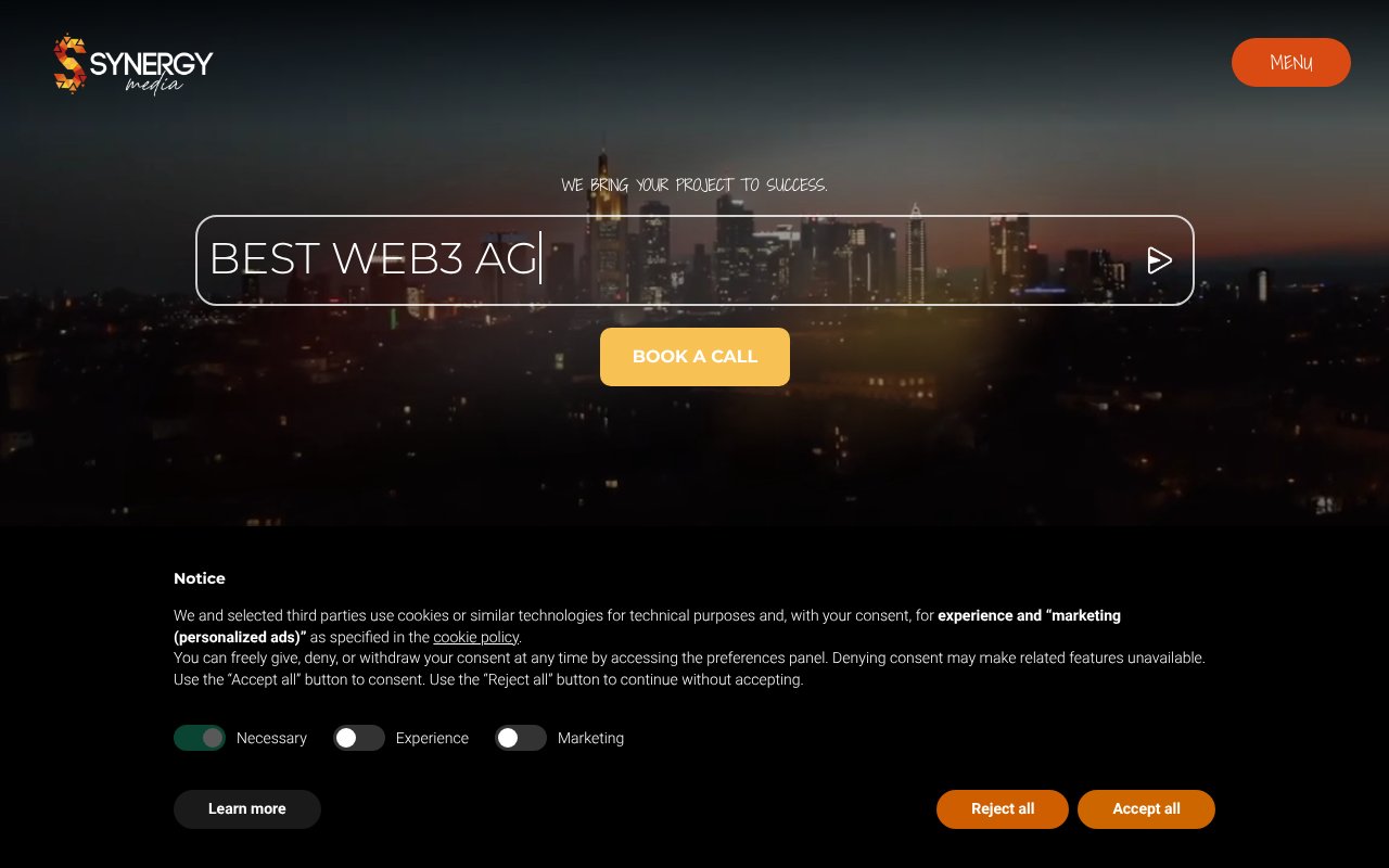 Screenshot of synergy-media.io