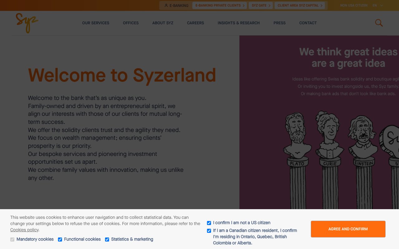 Screenshot of syzgroup.com