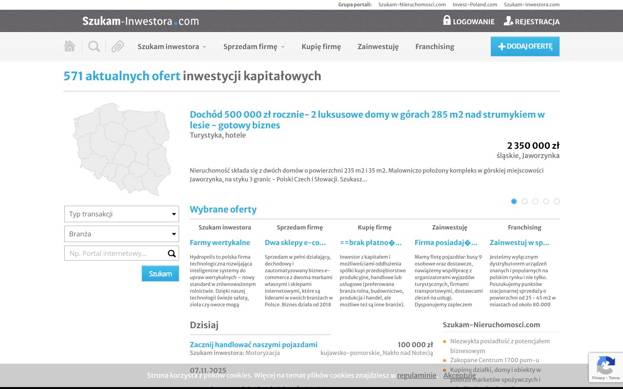 Screenshot of szukam-inwestora.com