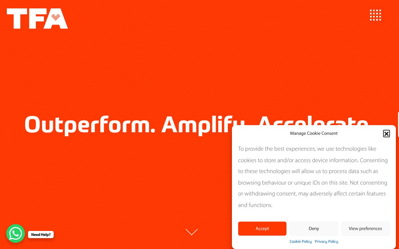 Screenshot of t-f-a.co.uk