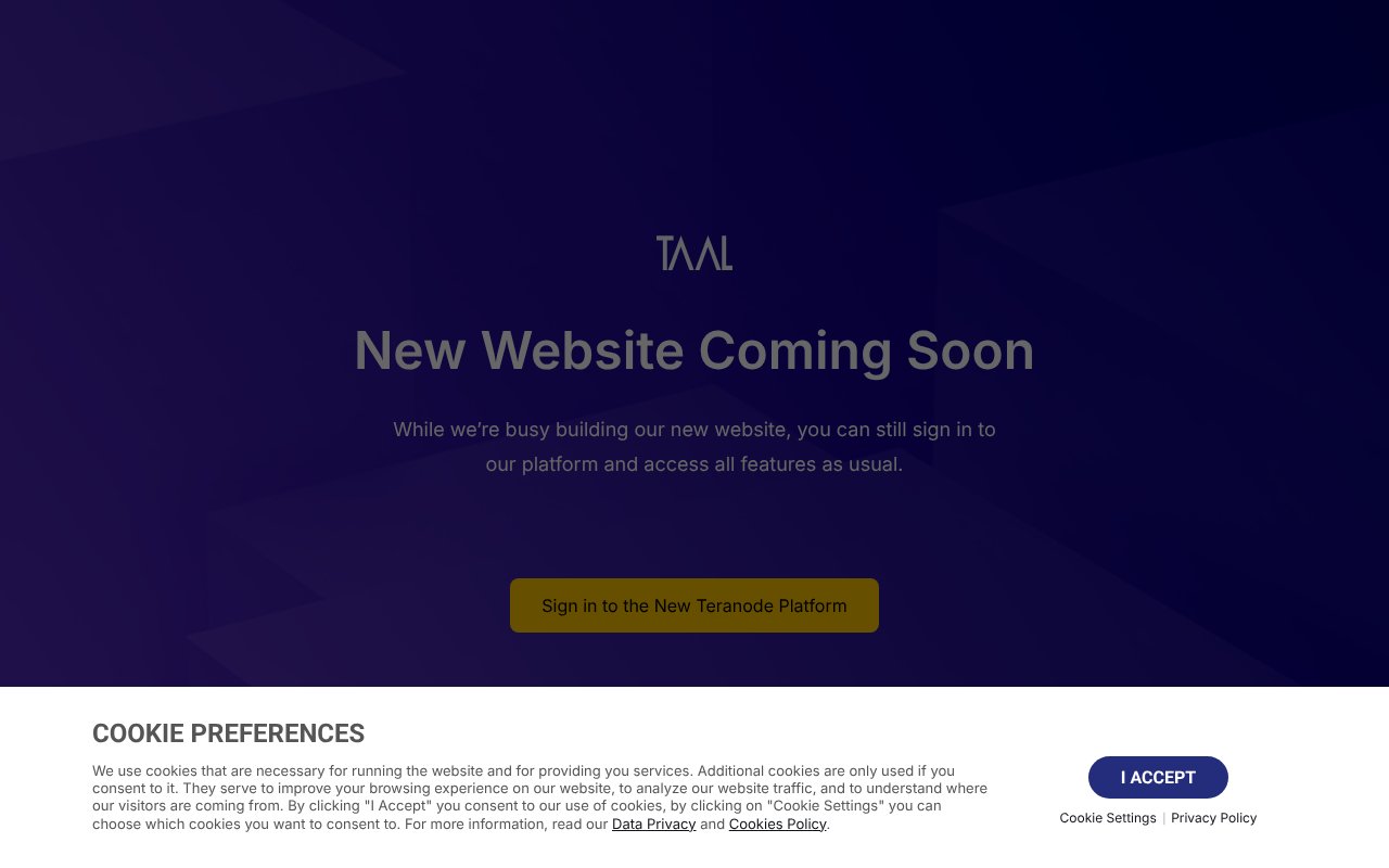 Screenshot of taal.com