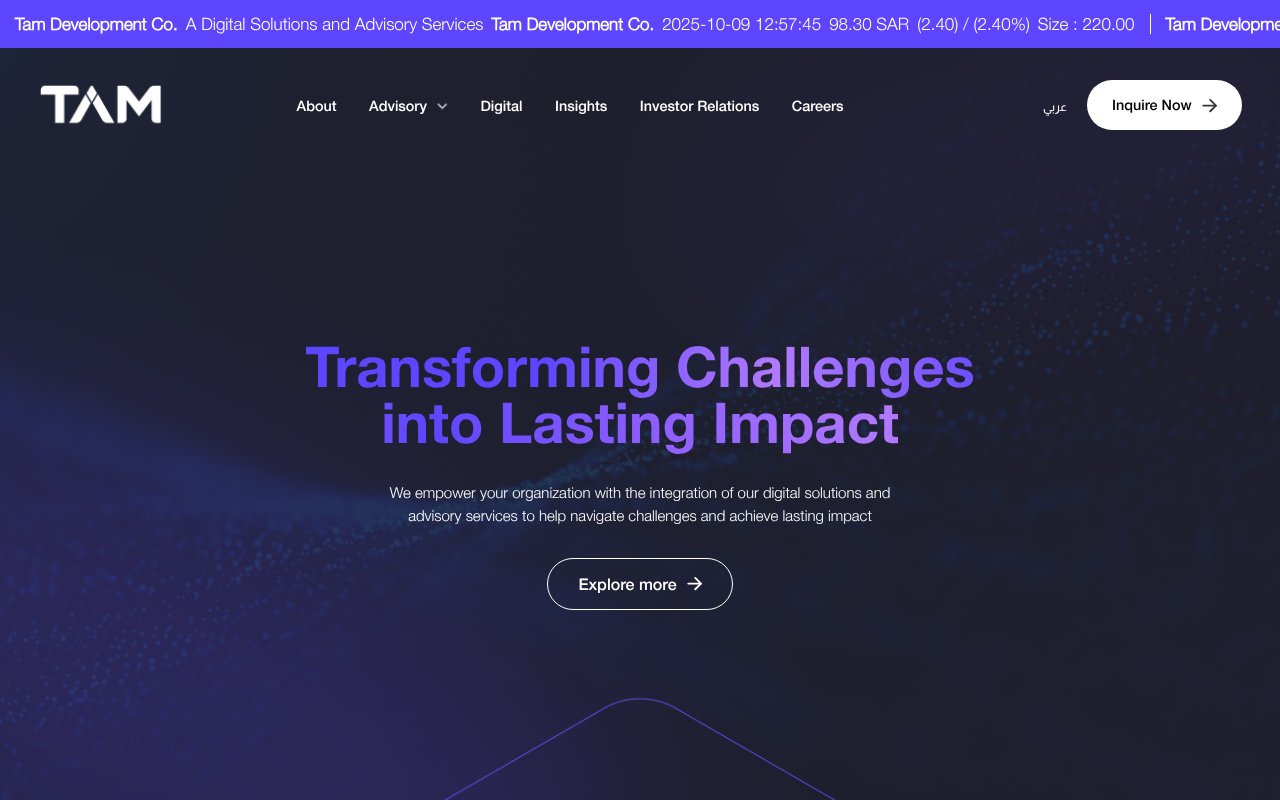 Screenshot of tam.sa