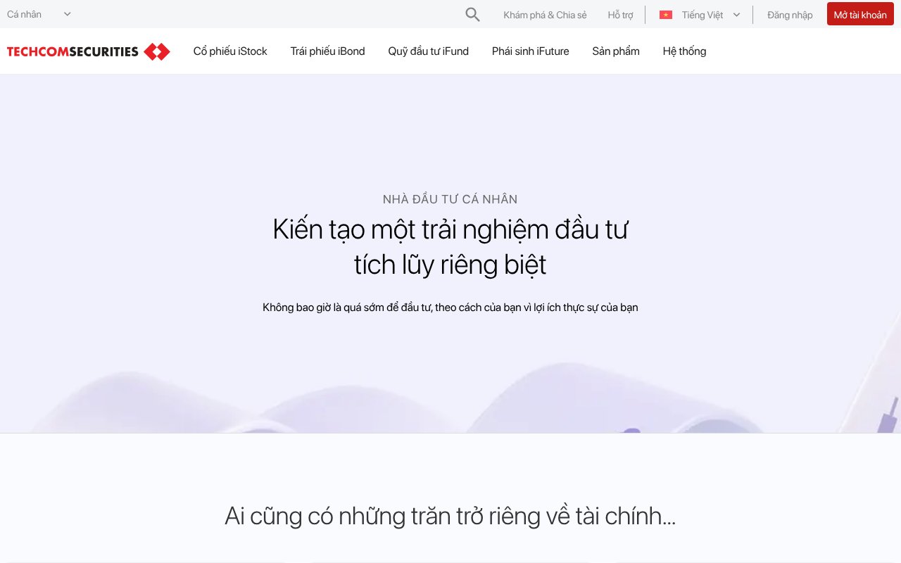 Screenshot of tcbs.com.vn
