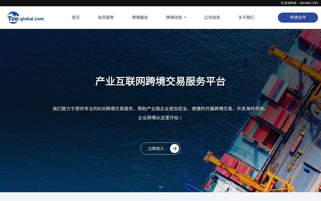 Screenshot of tdd-global.com