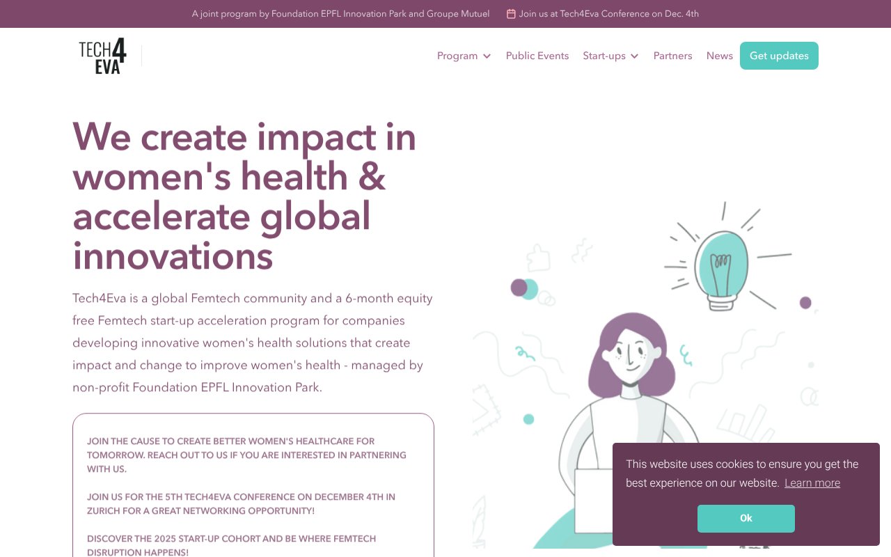 Screenshot of tech4eva.ch