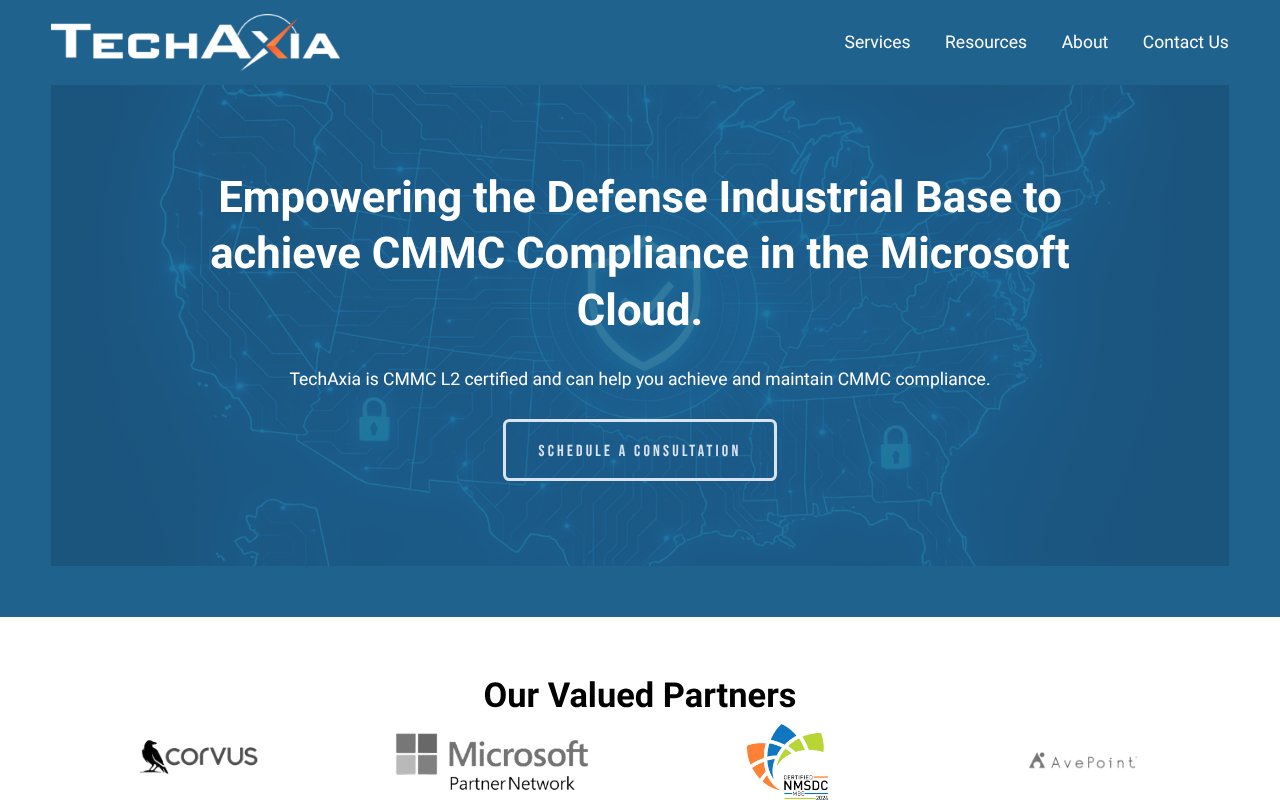 Screenshot of techaxia.com