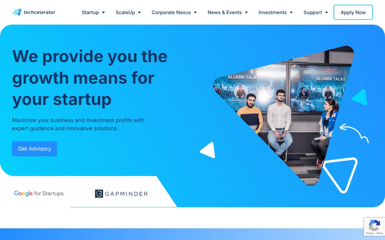 Screenshot of techcelerator.co