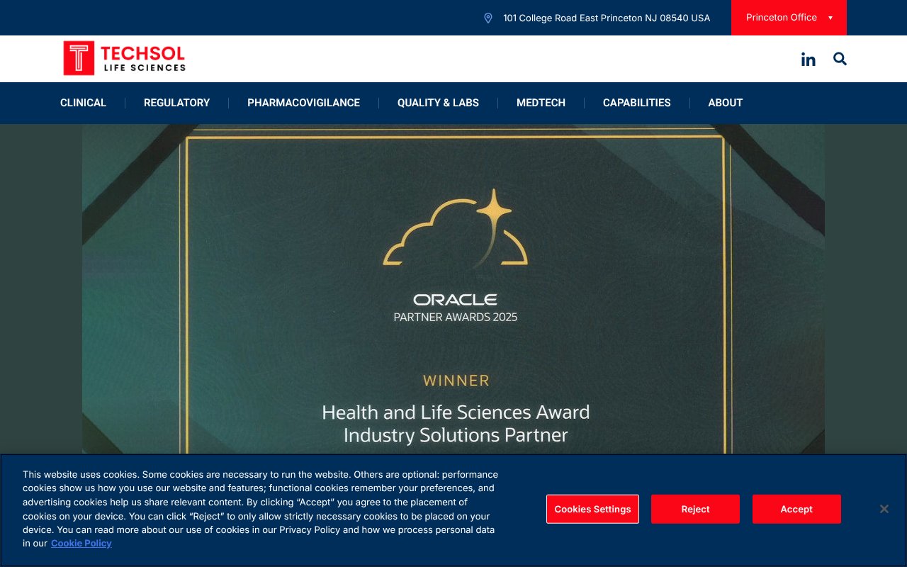 Screenshot of techsollifesciences.com