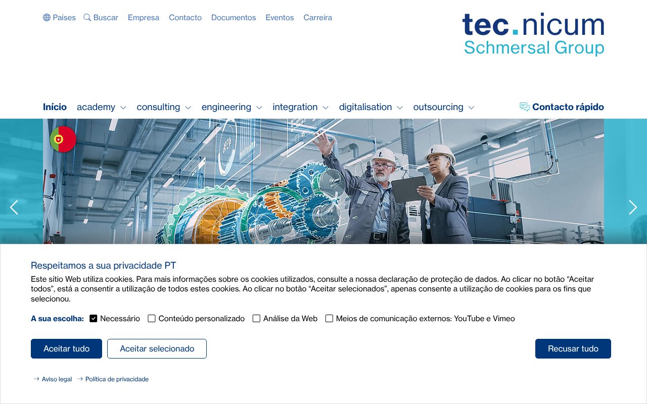 Screenshot of tecnicum.pt