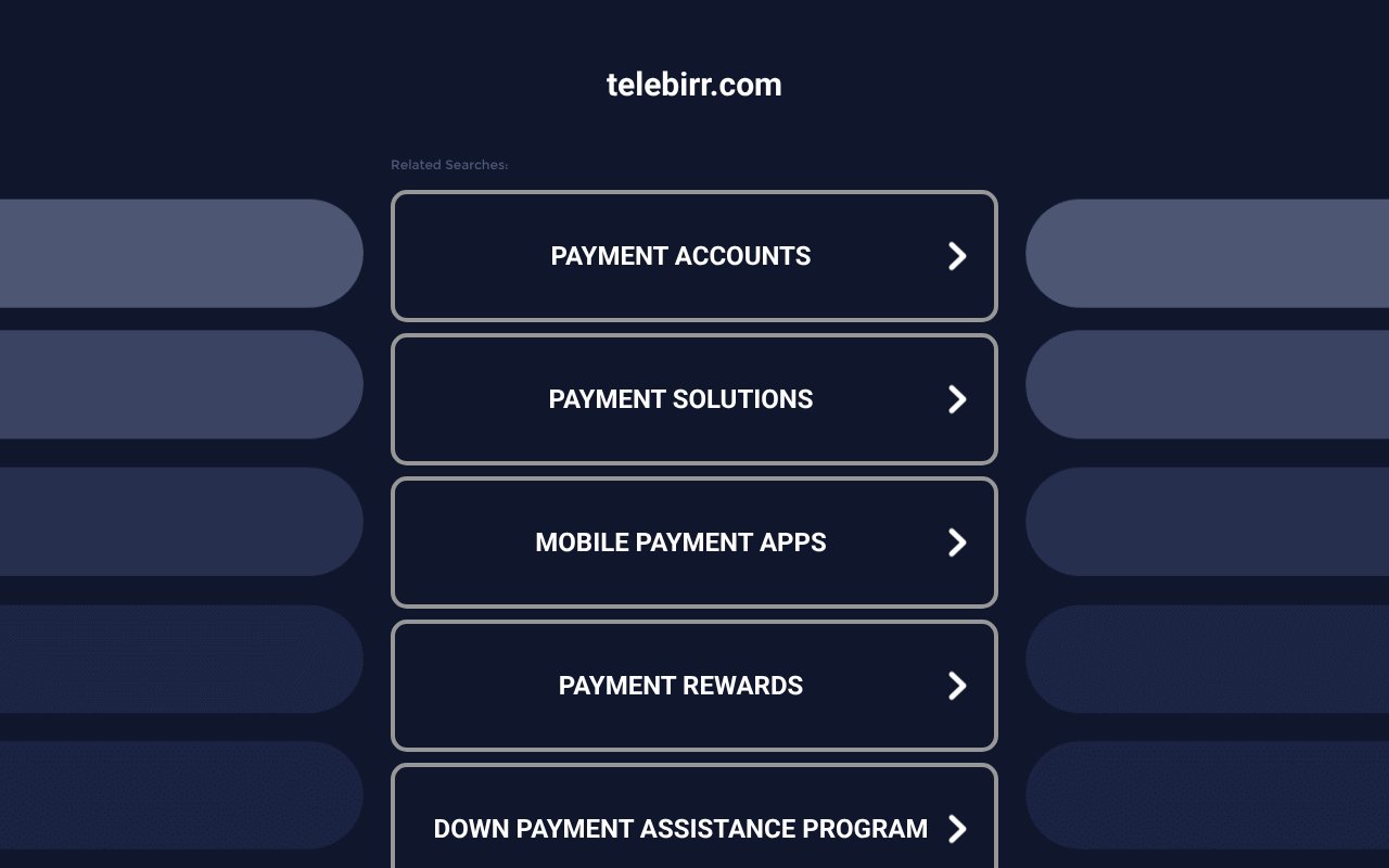 Screenshot of telebirr.com
