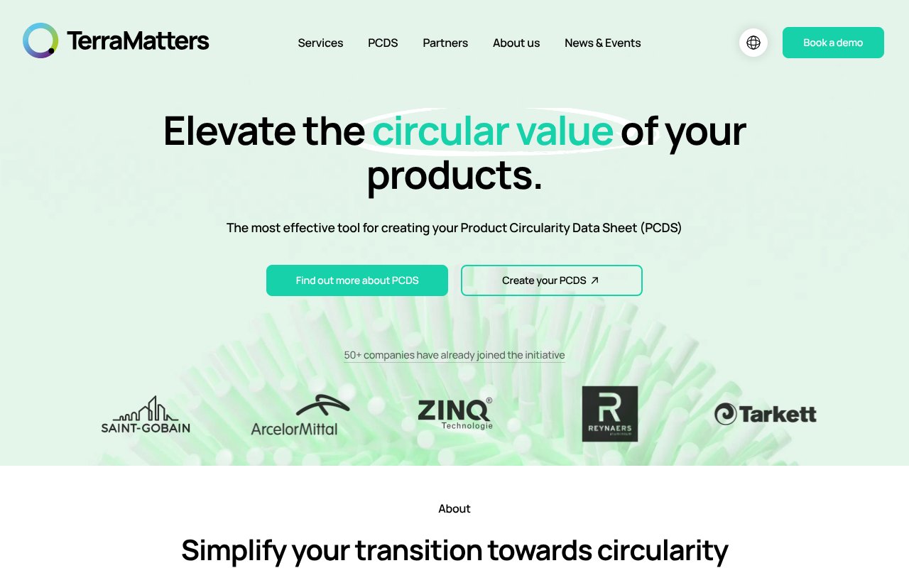 Screenshot of terramatters.net