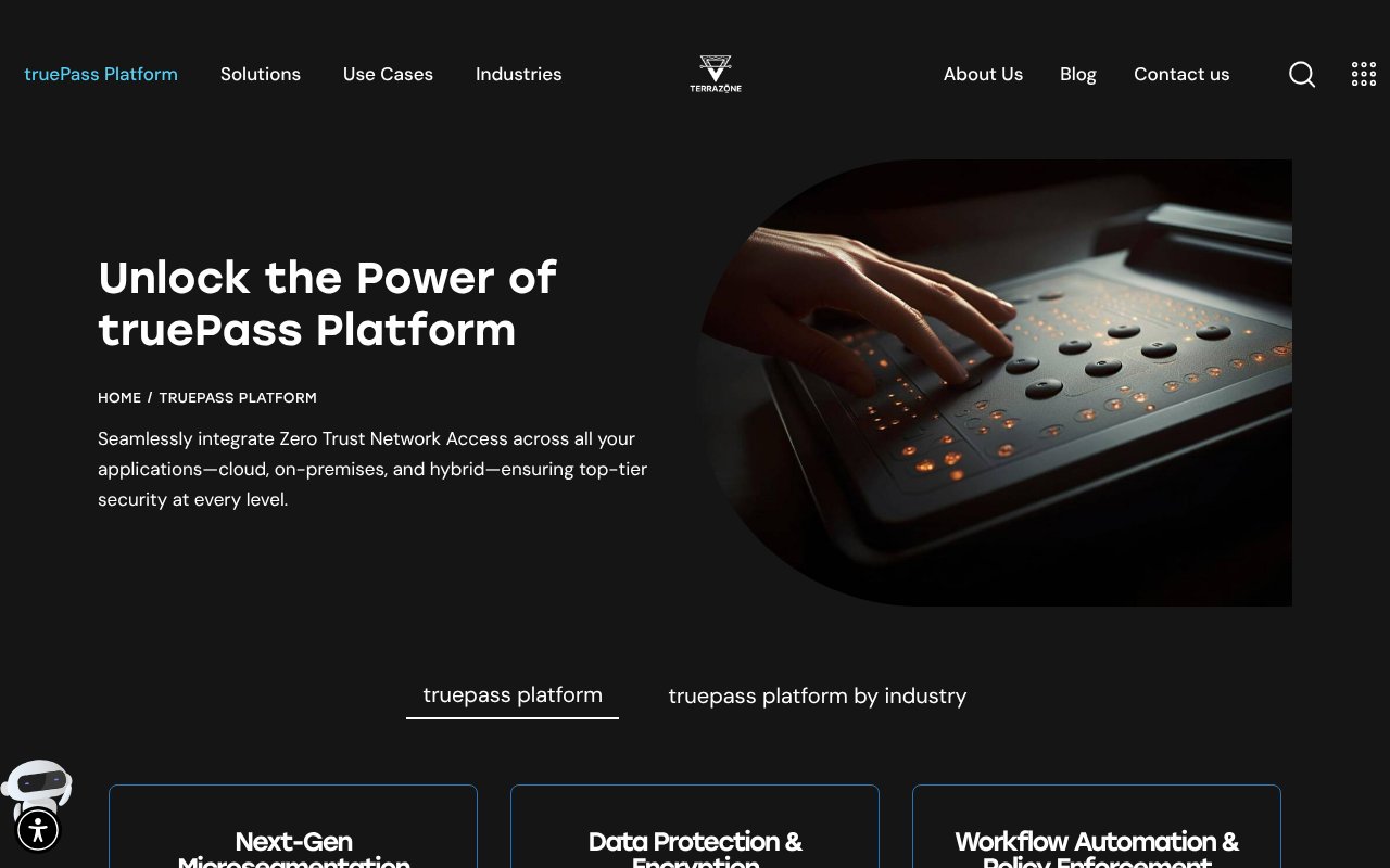 Screenshot of terrazone.io