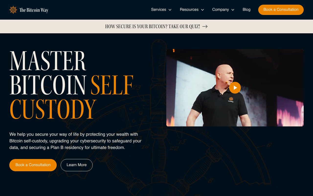 Screenshot of thebitcoinway.com