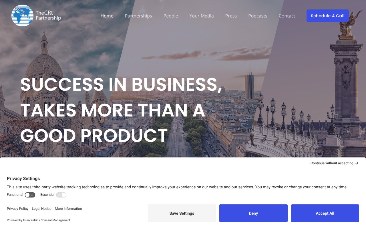 Screenshot of thecrtpartnership.com