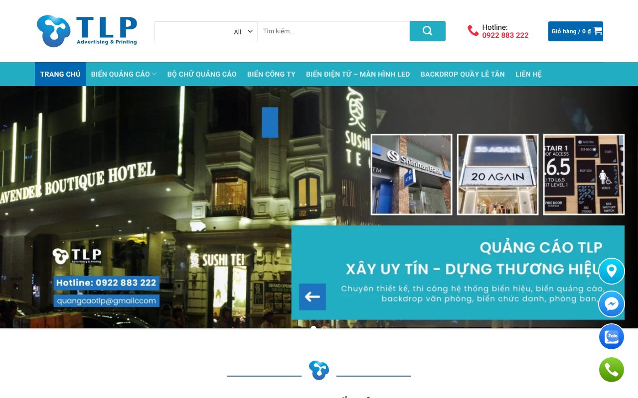 Screenshot of thegioibienquangcao.com