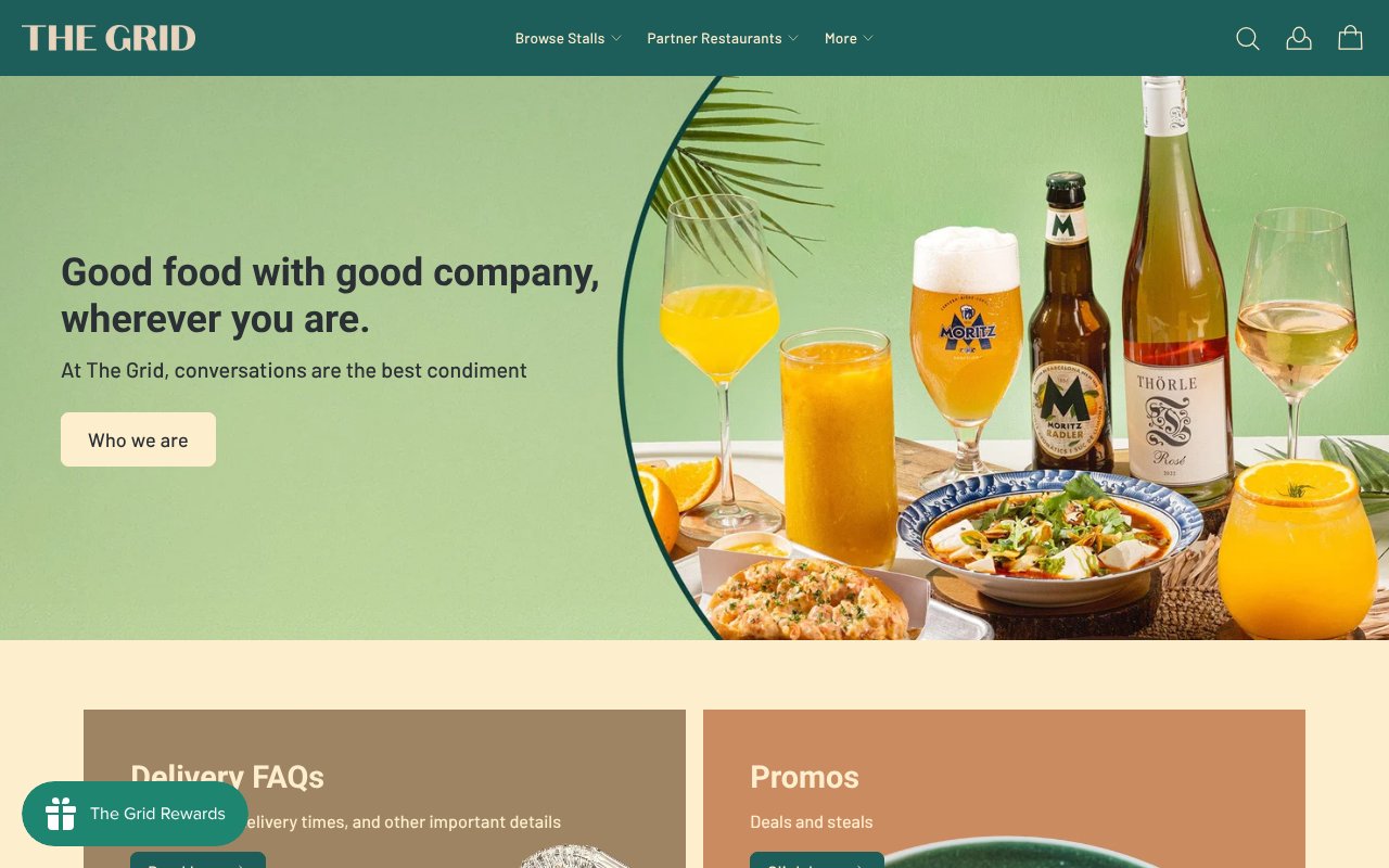 Screenshot of thegridfoodmarket.com