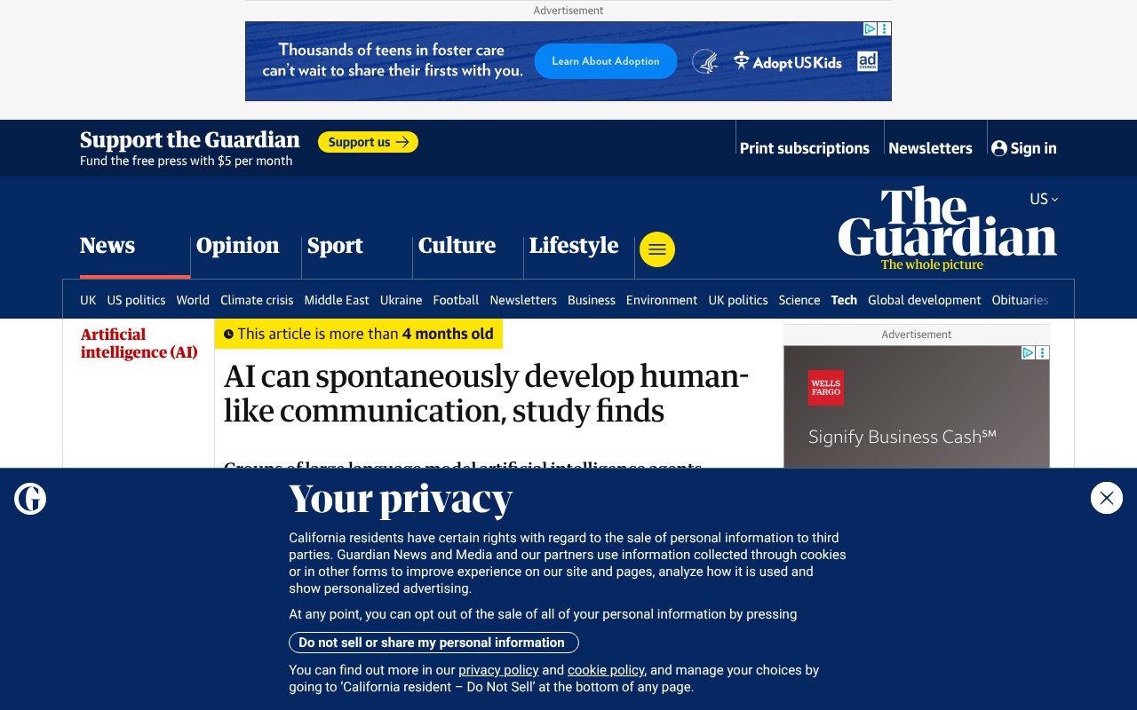 Screenshot of theguardian.com