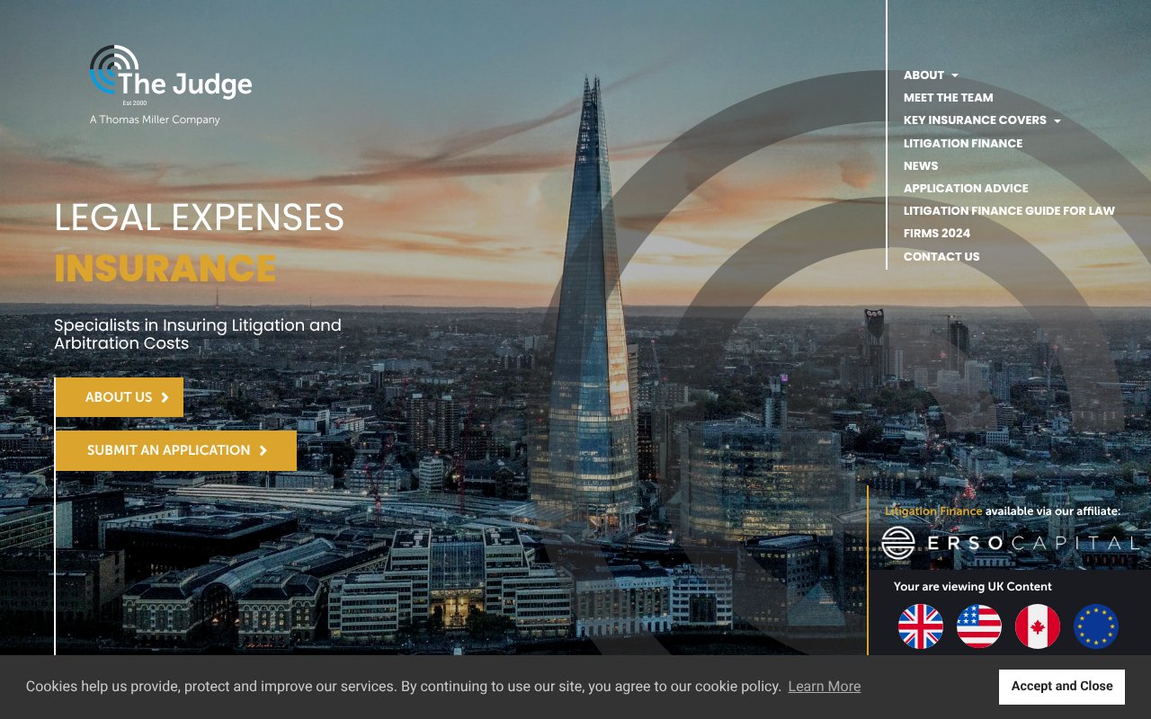 Screenshot of thejudgeglobal.com