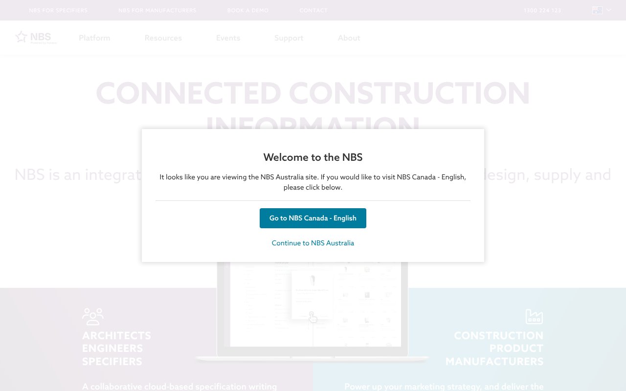Screenshot of thenbs.com.au
