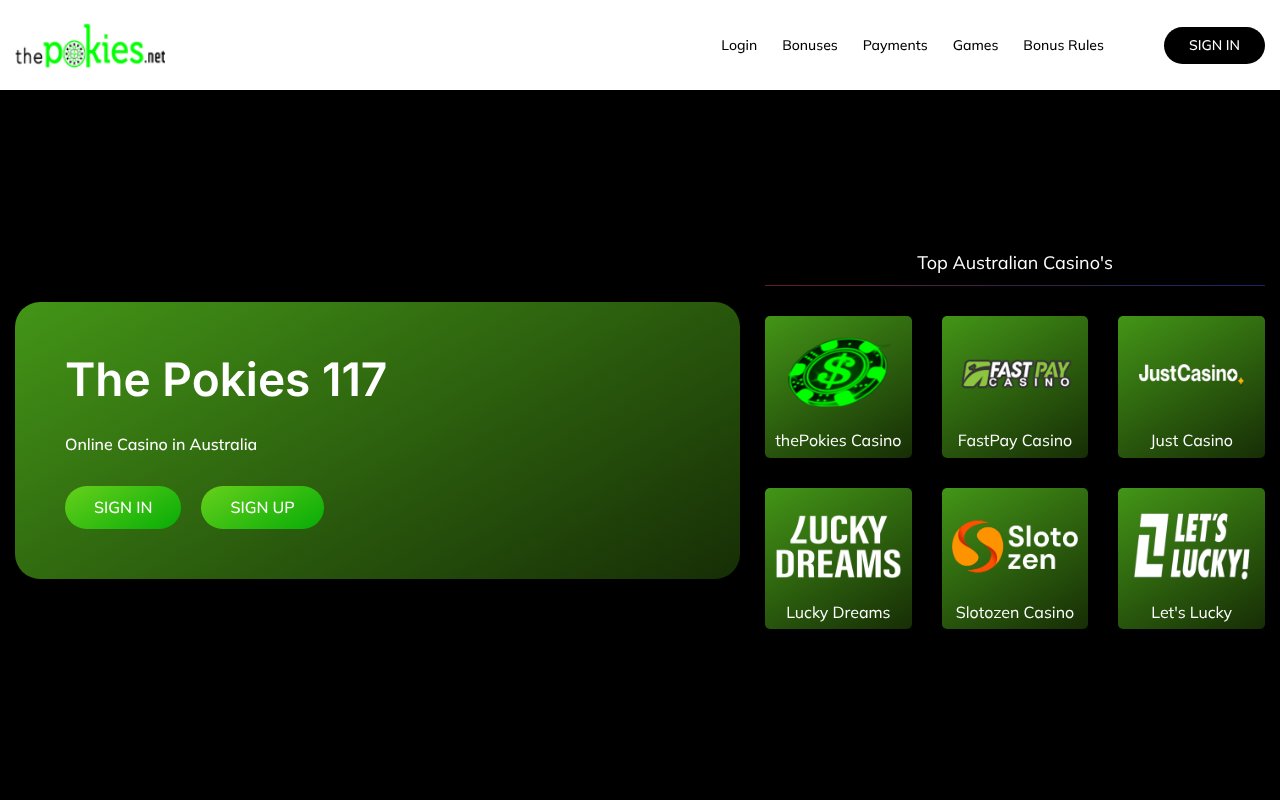 Screenshot of thepokies86netaustralia.com