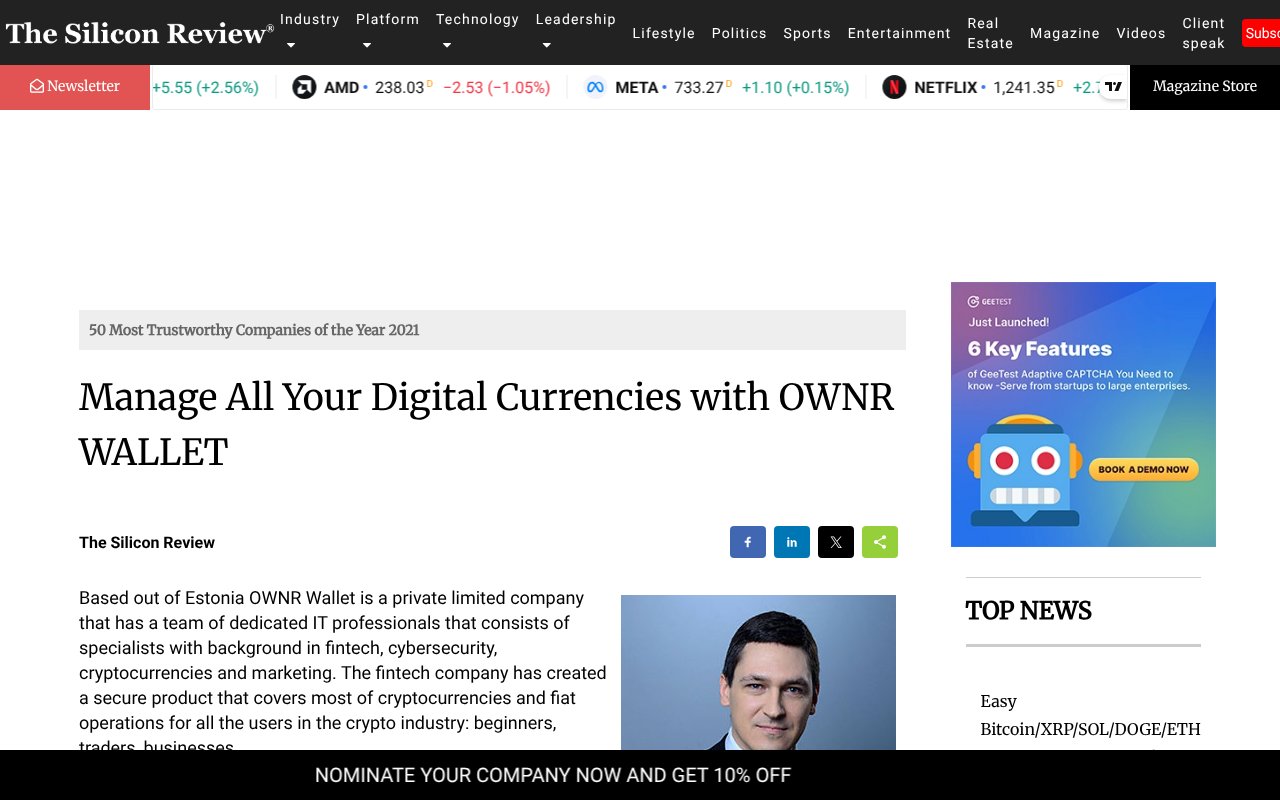 Screenshot of thesiliconreview.com