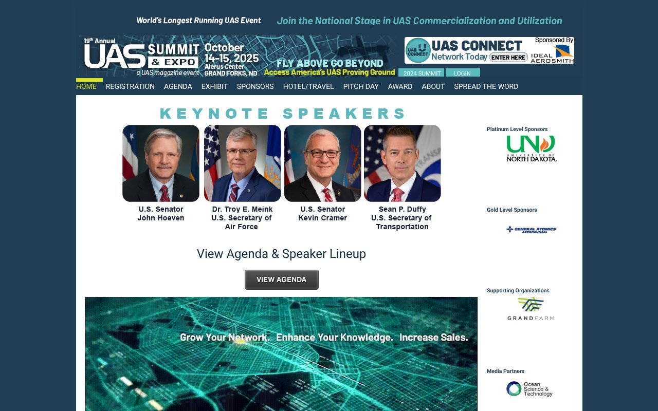 Screenshot of theuassummit.com
