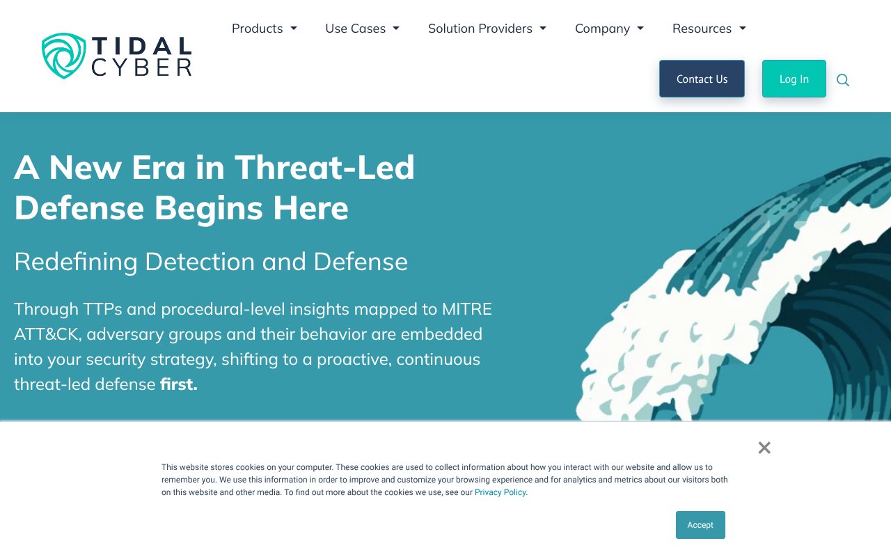 Screenshot of tidalcyber.com