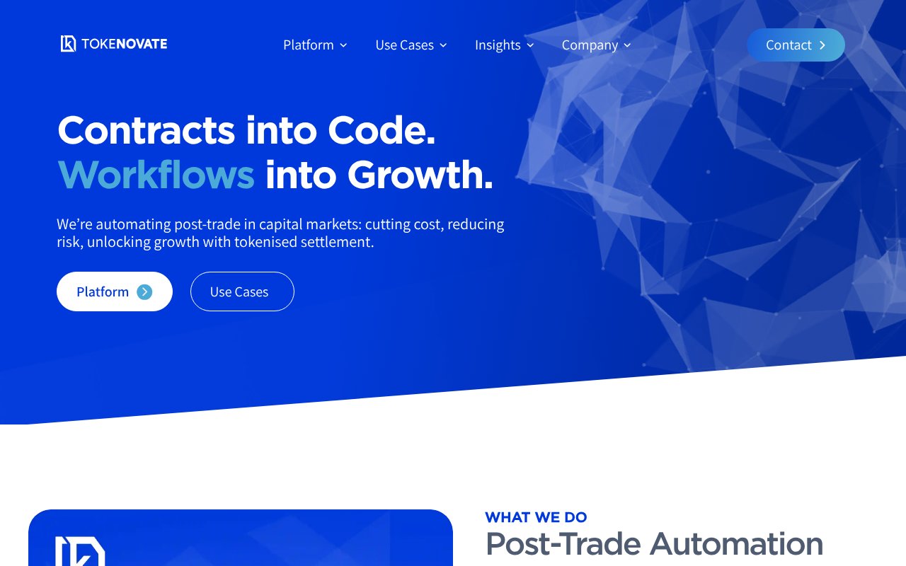 Screenshot of tokenovate.com