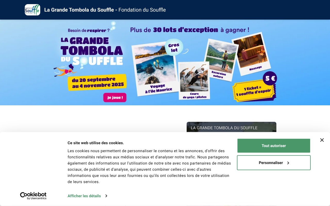Screenshot of tombola-lesouffle.org