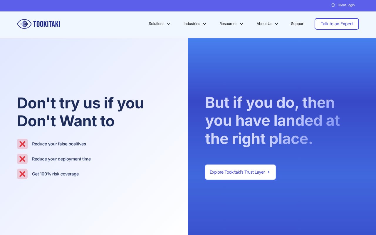 Screenshot of tookitaki.com