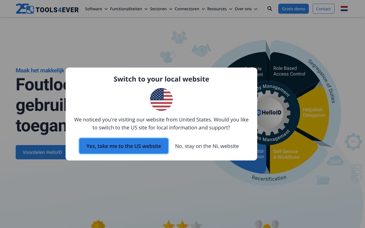 Screenshot of tools4ever.nl