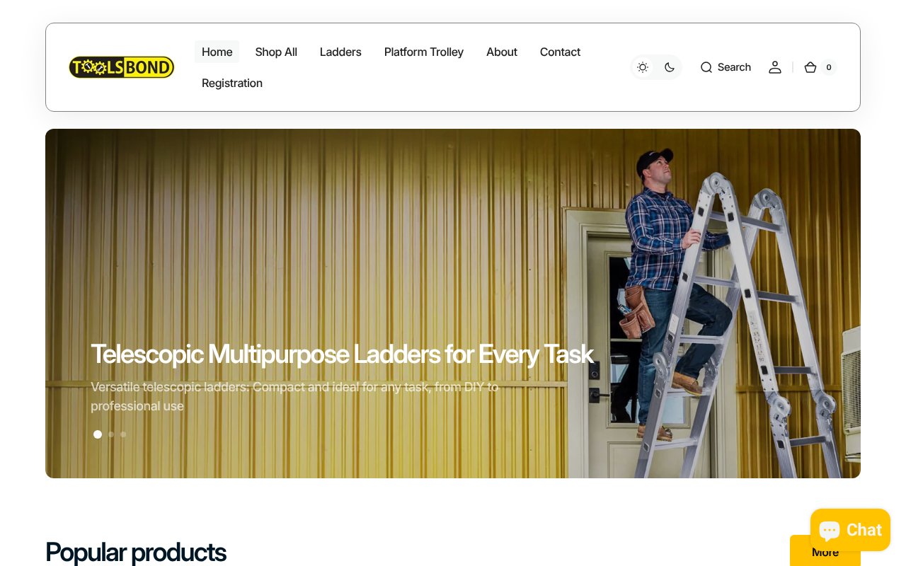 Screenshot of toolsbond.com