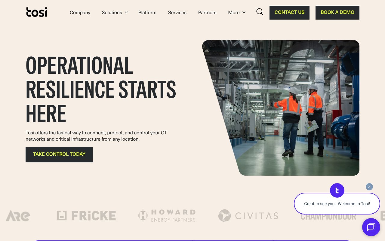 Screenshot of tosi.net