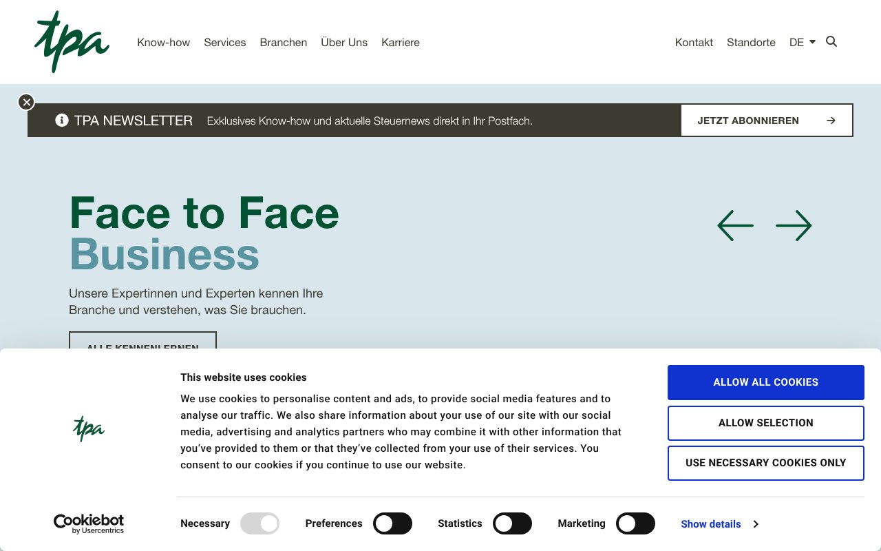 Screenshot of tpa-group.at