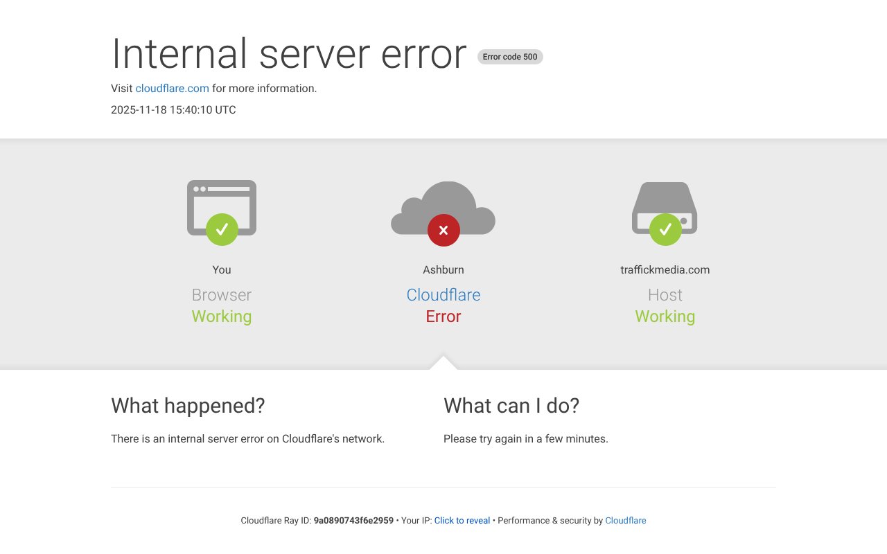 Screenshot of traffickmedia.com