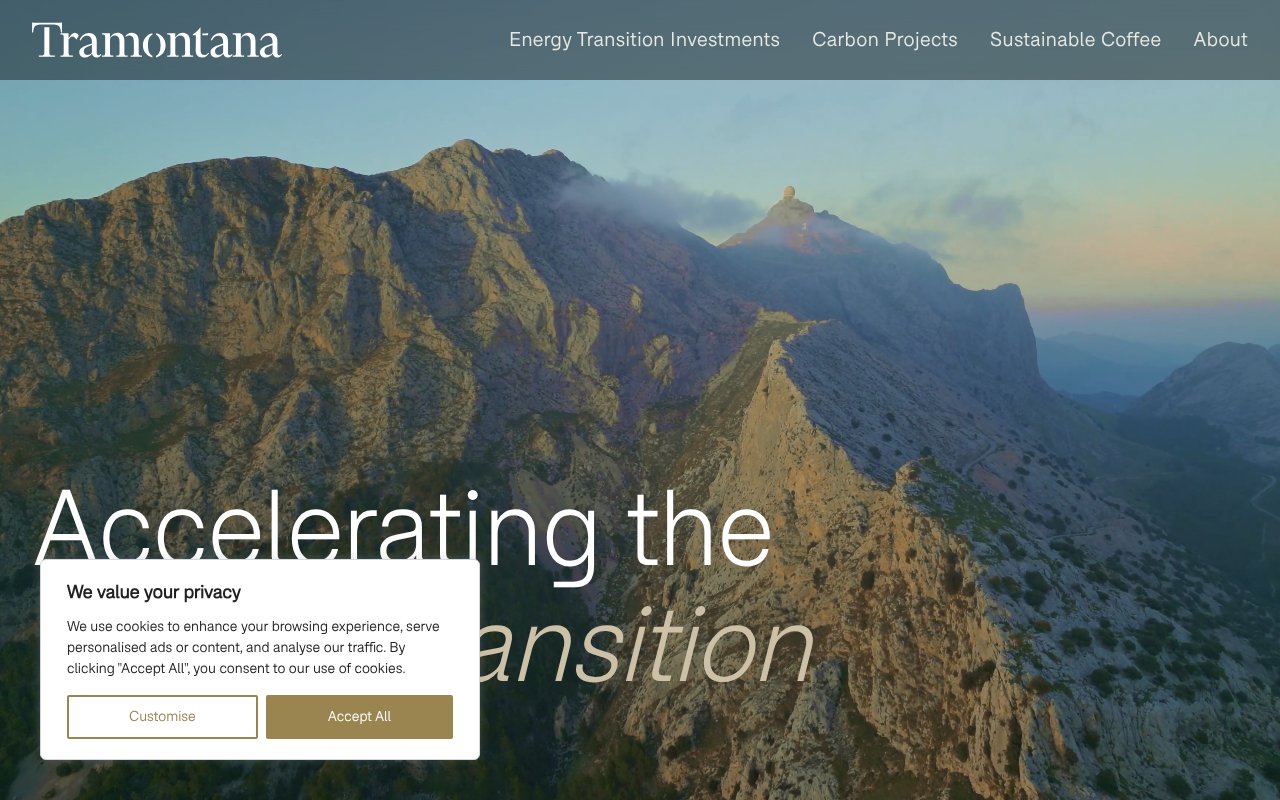 Screenshot of tramontana.co.uk