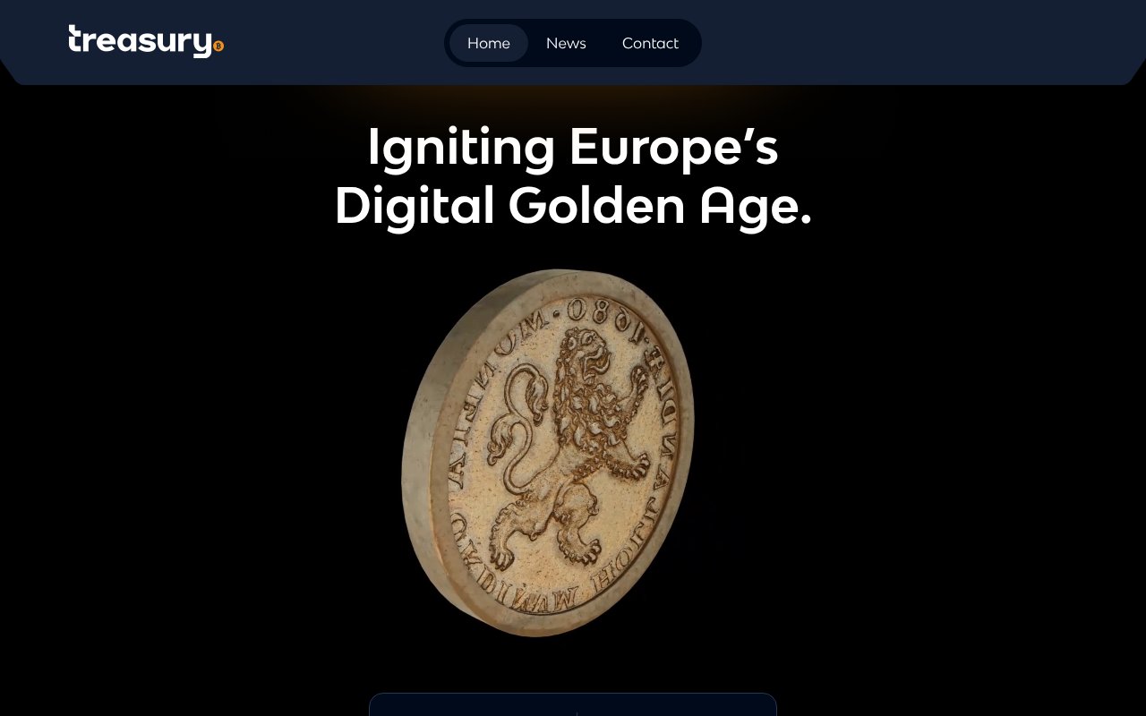 Screenshot of treasury-btc.com