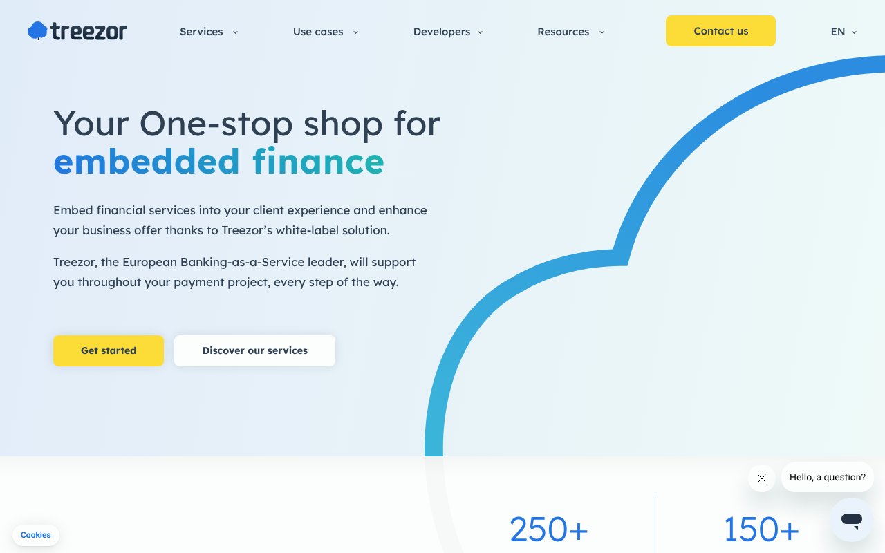 Screenshot of treezor.com