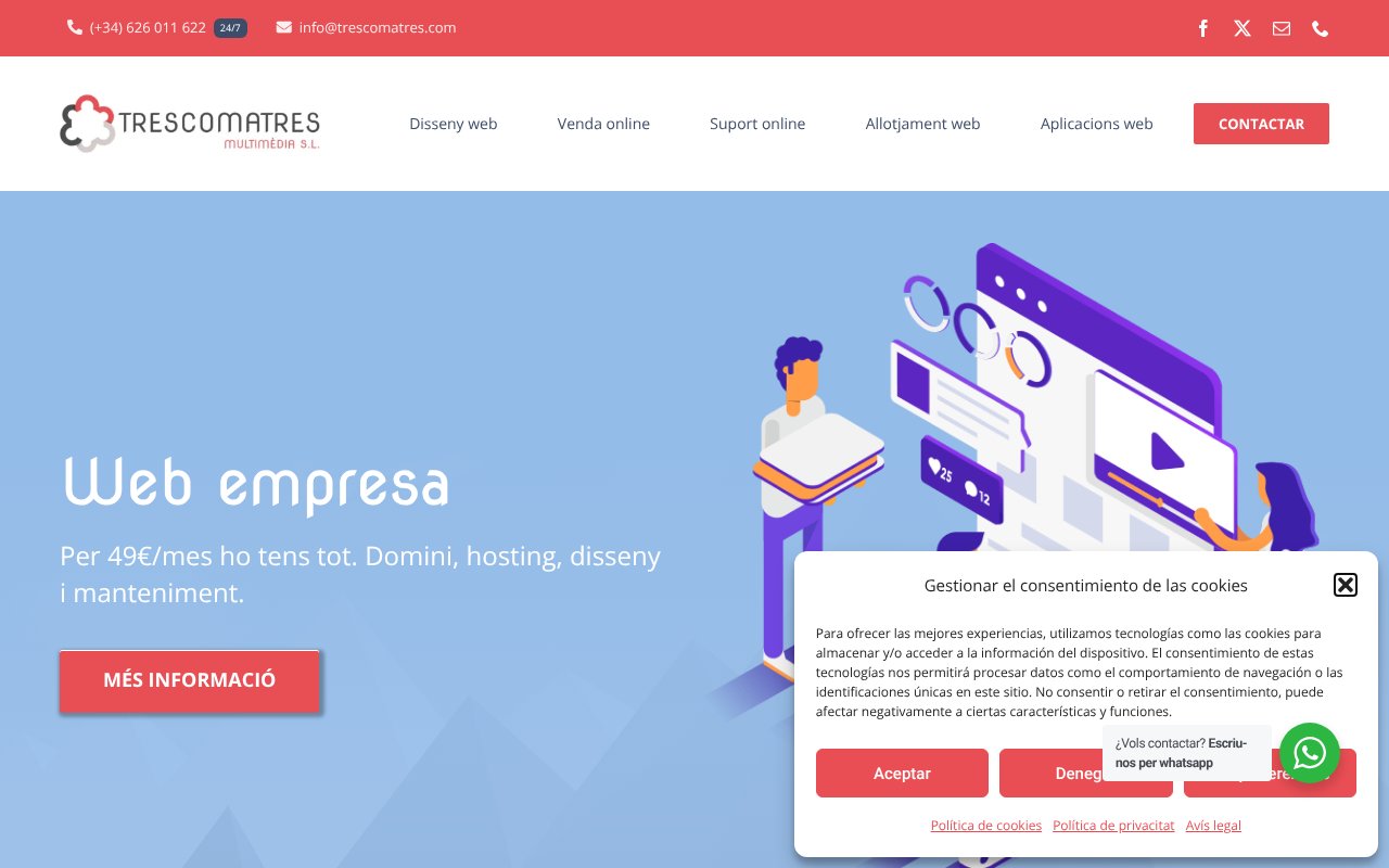 Screenshot of trescomatres.com