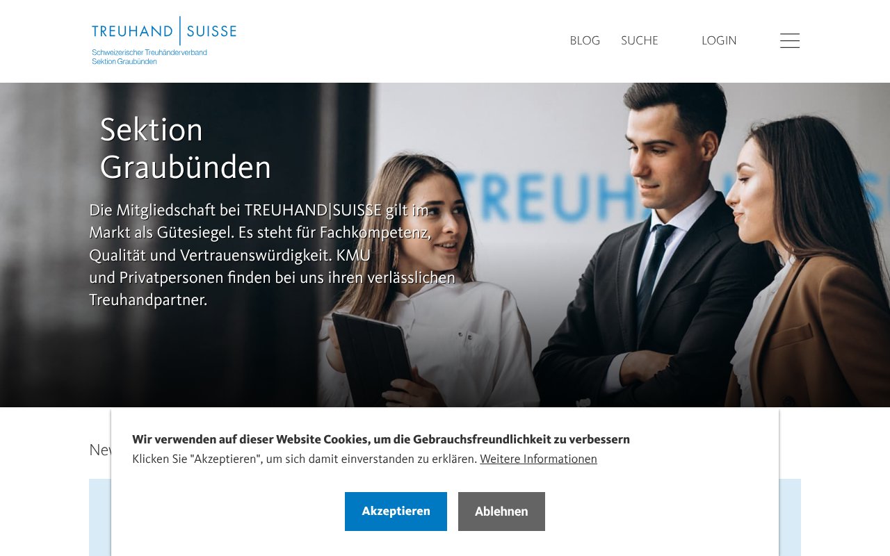 Screenshot of treuhandsuisse-gr.ch