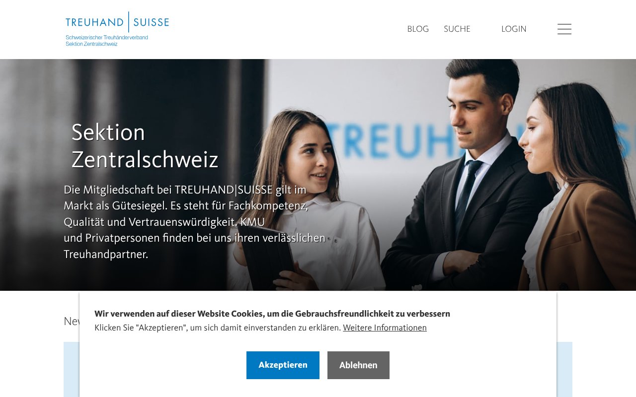 Screenshot of treuhandsuisse-zentralschweiz.ch